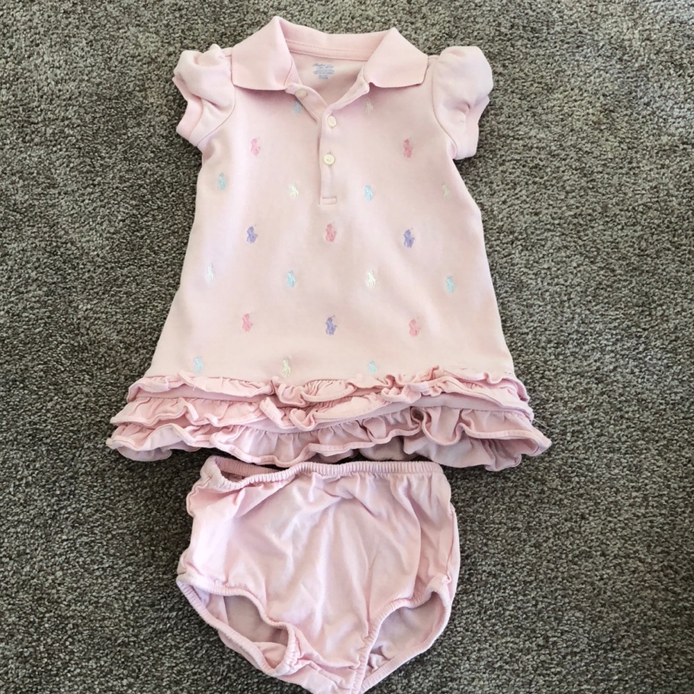 Ralph Lauren ruffled polo dress with bloomers